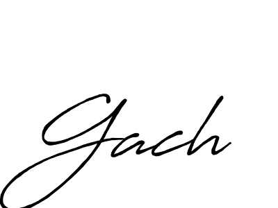 Design your own signature with our free online signature maker. With this signature software, you can create a handwritten (Antro_Vectra_Bolder) signature for name Gach. Gach signature style 7 images and pictures png