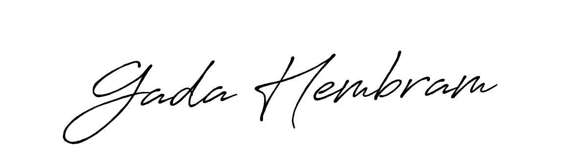 The best way (Antro_Vectra_Bolder) to make a short signature is to pick only two or three words in your name. The name Gada Hembram include a total of six letters. For converting this name. Gada Hembram signature style 7 images and pictures png