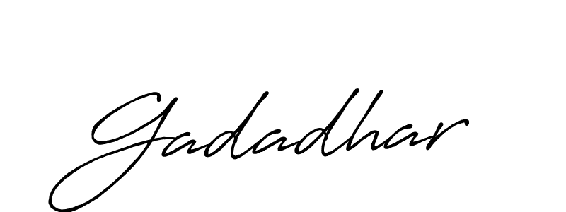 How to make Gadadhar signature? Antro_Vectra_Bolder is a professional autograph style. Create handwritten signature for Gadadhar name. Gadadhar signature style 7 images and pictures png