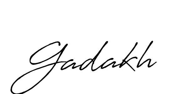 Use a signature maker to create a handwritten signature online. With this signature software, you can design (Antro_Vectra_Bolder) your own signature for name Gadakh. Gadakh signature style 7 images and pictures png