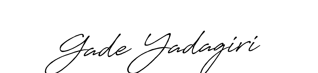 Use a signature maker to create a handwritten signature online. With this signature software, you can design (Antro_Vectra_Bolder) your own signature for name Gade Yadagiri. Gade Yadagiri signature style 7 images and pictures png