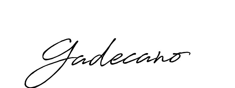 Use a signature maker to create a handwritten signature online. With this signature software, you can design (Antro_Vectra_Bolder) your own signature for name Gadecano. Gadecano signature style 7 images and pictures png