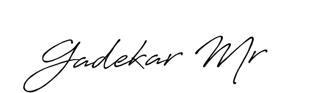 Create a beautiful signature design for name Gadekar Mr. With this signature (Antro_Vectra_Bolder) fonts, you can make a handwritten signature for free. Gadekar Mr signature style 7 images and pictures png