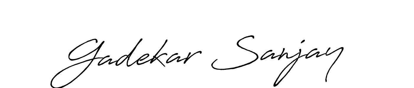 The best way (Antro_Vectra_Bolder) to make a short signature is to pick only two or three words in your name. The name Gadekar Sanjay include a total of six letters. For converting this name. Gadekar Sanjay signature style 7 images and pictures png