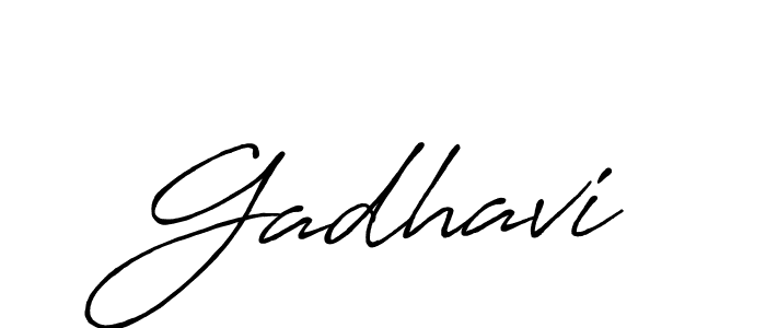 Design your own signature with our free online signature maker. With this signature software, you can create a handwritten (Antro_Vectra_Bolder) signature for name Gadhavi. Gadhavi signature style 7 images and pictures png