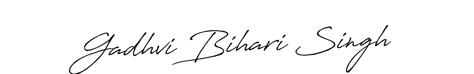 It looks lik you need a new signature style for name Gadhvi Bihari Singh. Design unique handwritten (Antro_Vectra_Bolder) signature with our free signature maker in just a few clicks. Gadhvi Bihari Singh signature style 7 images and pictures png