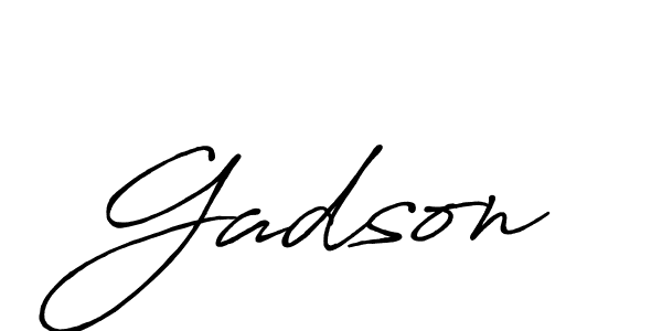 Use a signature maker to create a handwritten signature online. With this signature software, you can design (Antro_Vectra_Bolder) your own signature for name Gadson. Gadson signature style 7 images and pictures png