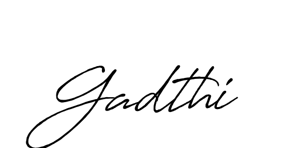 Make a beautiful signature design for name Gadthi. With this signature (Antro_Vectra_Bolder) style, you can create a handwritten signature for free. Gadthi signature style 7 images and pictures png