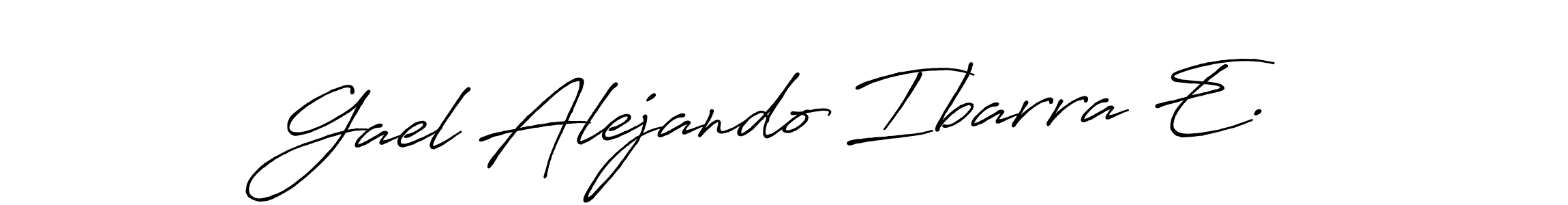 How to make Gael Alejando Ibarra E. name signature. Use Antro_Vectra_Bolder style for creating short signs online. This is the latest handwritten sign. Gael Alejando Ibarra E. signature style 7 images and pictures png