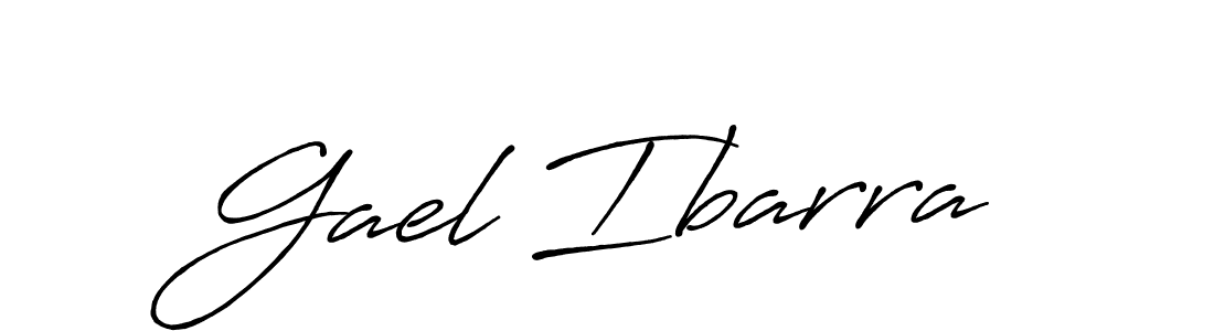 Gael Ibarra stylish signature style. Best Handwritten Sign (Antro_Vectra_Bolder) for my name. Handwritten Signature Collection Ideas for my name Gael Ibarra. Gael Ibarra signature style 7 images and pictures png