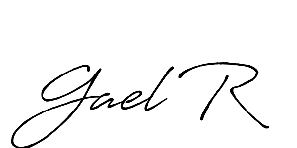 Gael R stylish signature style. Best Handwritten Sign (Antro_Vectra_Bolder) for my name. Handwritten Signature Collection Ideas for my name Gael R. Gael R signature style 7 images and pictures png