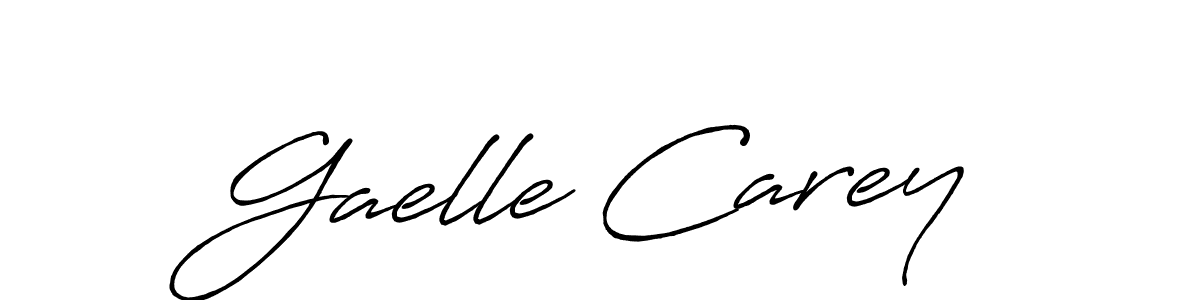 How to make Gaelle Carey name signature. Use Antro_Vectra_Bolder style for creating short signs online. This is the latest handwritten sign. Gaelle Carey signature style 7 images and pictures png