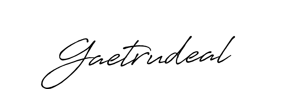 Make a beautiful signature design for name Gaetrudeal. With this signature (Antro_Vectra_Bolder) style, you can create a handwritten signature for free. Gaetrudeal signature style 7 images and pictures png