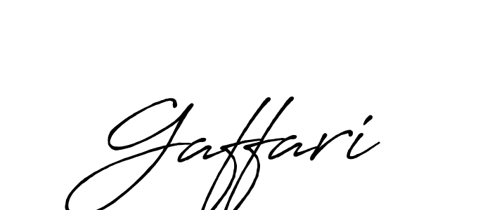 Use a signature maker to create a handwritten signature online. With this signature software, you can design (Antro_Vectra_Bolder) your own signature for name Gaffari. Gaffari signature style 7 images and pictures png