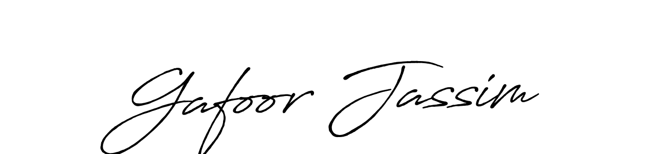 The best way (Antro_Vectra_Bolder) to make a short signature is to pick only two or three words in your name. The name Gafoor Jassim include a total of six letters. For converting this name. Gafoor Jassim signature style 7 images and pictures png
