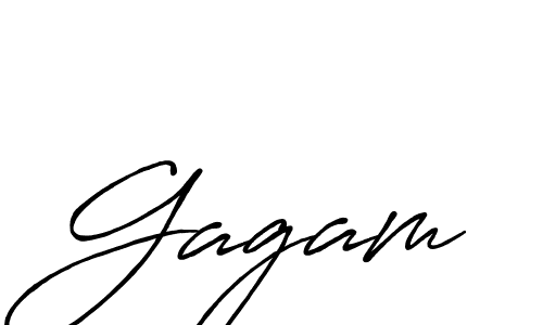 Gagam stylish signature style. Best Handwritten Sign (Antro_Vectra_Bolder) for my name. Handwritten Signature Collection Ideas for my name Gagam. Gagam signature style 7 images and pictures png