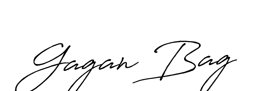 Use a signature maker to create a handwritten signature online. With this signature software, you can design (Antro_Vectra_Bolder) your own signature for name Gagan Bag. Gagan Bag signature style 7 images and pictures png