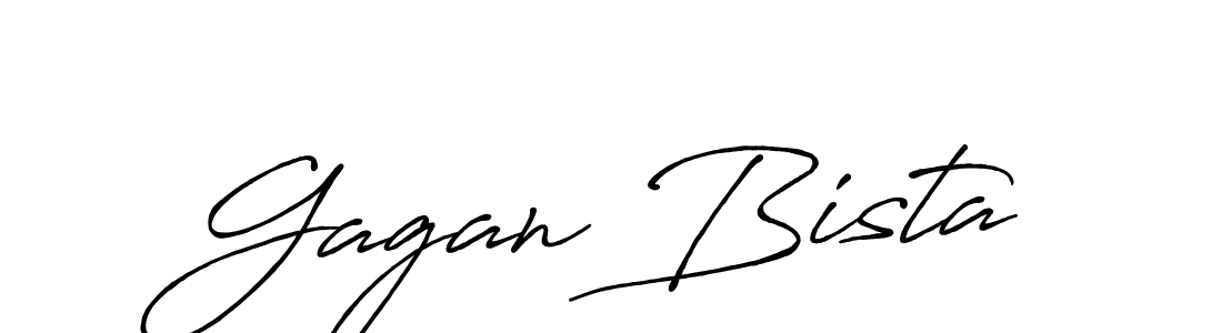Gagan Bista stylish signature style. Best Handwritten Sign (Antro_Vectra_Bolder) for my name. Handwritten Signature Collection Ideas for my name Gagan Bista. Gagan Bista signature style 7 images and pictures png