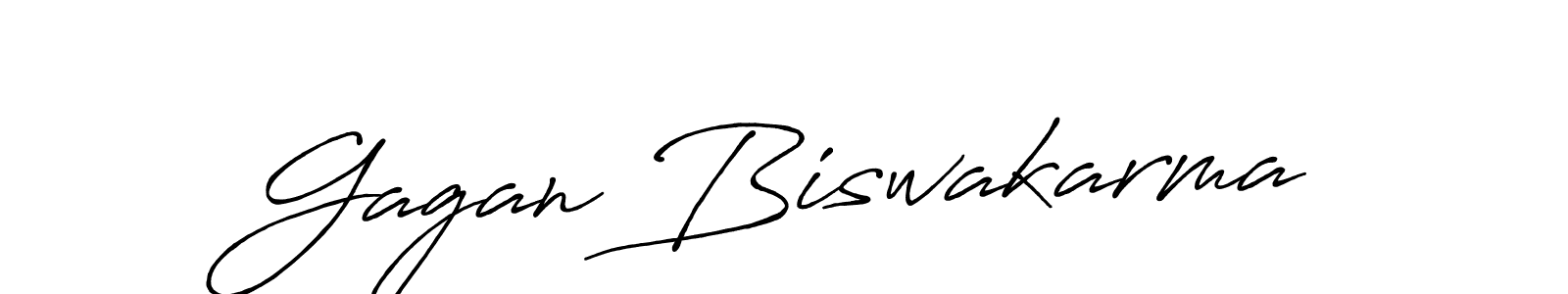 Make a beautiful signature design for name Gagan Biswakarma. With this signature (Antro_Vectra_Bolder) style, you can create a handwritten signature for free. Gagan Biswakarma signature style 7 images and pictures png