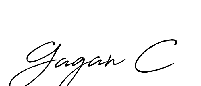 Design your own signature with our free online signature maker. With this signature software, you can create a handwritten (Antro_Vectra_Bolder) signature for name Gagan C. Gagan C signature style 7 images and pictures png