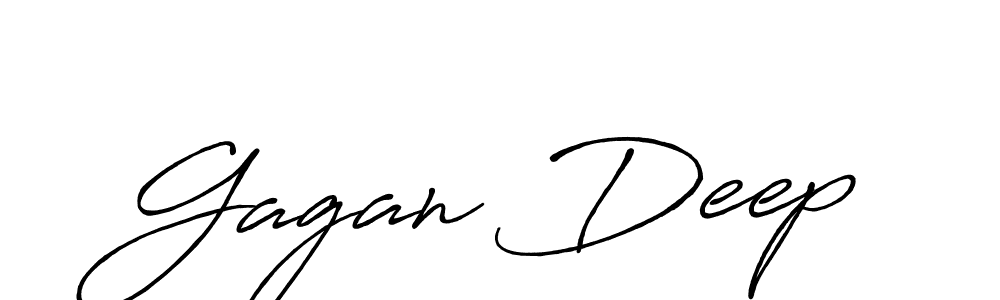 How to make Gagan Deep name signature. Use Antro_Vectra_Bolder style for creating short signs online. This is the latest handwritten sign. Gagan Deep signature style 7 images and pictures png