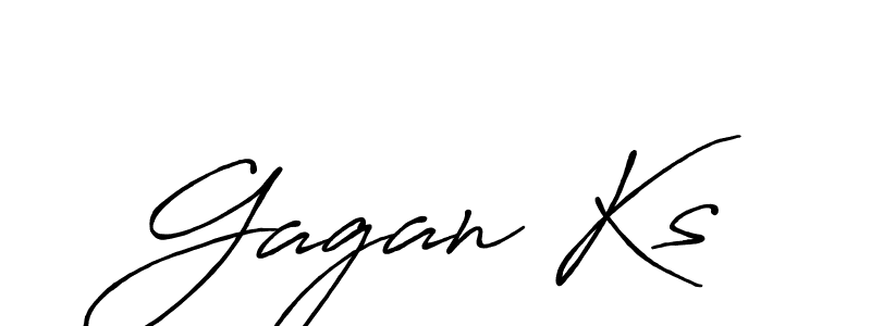 Design your own signature with our free online signature maker. With this signature software, you can create a handwritten (Antro_Vectra_Bolder) signature for name Gagan Ks. Gagan Ks signature style 7 images and pictures png