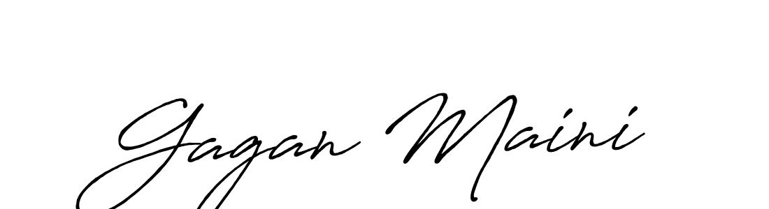 Make a short Gagan Maini signature style. Manage your documents anywhere anytime using Antro_Vectra_Bolder. Create and add eSignatures, submit forms, share and send files easily. Gagan Maini signature style 7 images and pictures png