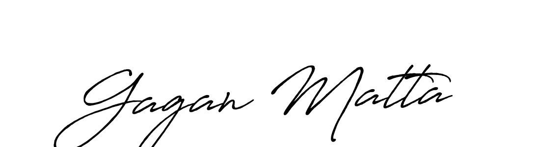 Make a beautiful signature design for name Gagan Matta. With this signature (Antro_Vectra_Bolder) style, you can create a handwritten signature for free. Gagan Matta signature style 7 images and pictures png