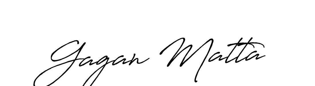 Gagan Matta stylish signature style. Best Handwritten Sign (Antro_Vectra_Bolder) for my name. Handwritten Signature Collection Ideas for my name Gagan Matta. Gagan Matta signature style 7 images and pictures png