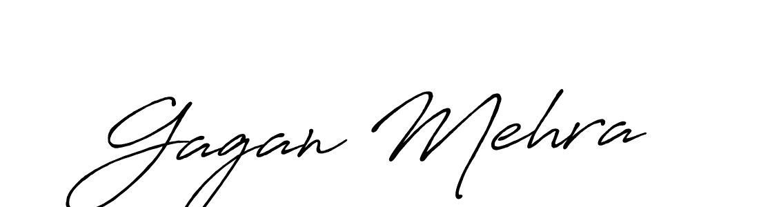 Make a beautiful signature design for name Gagan Mehra. With this signature (Antro_Vectra_Bolder) style, you can create a handwritten signature for free. Gagan Mehra signature style 7 images and pictures png