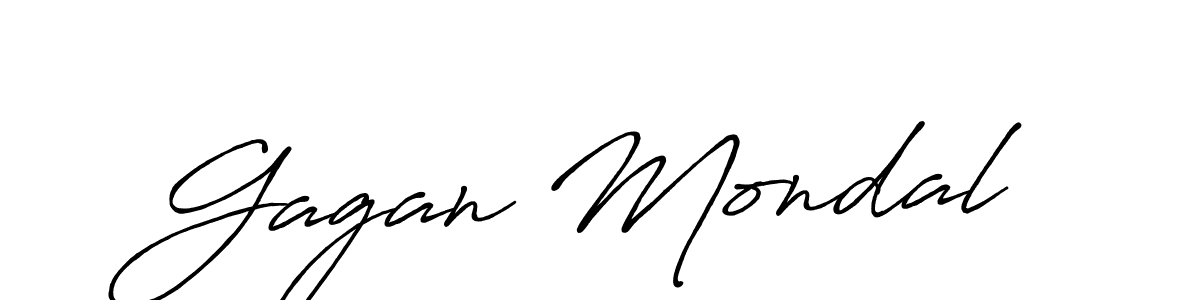 How to make Gagan Mondal name signature. Use Antro_Vectra_Bolder style for creating short signs online. This is the latest handwritten sign. Gagan Mondal signature style 7 images and pictures png