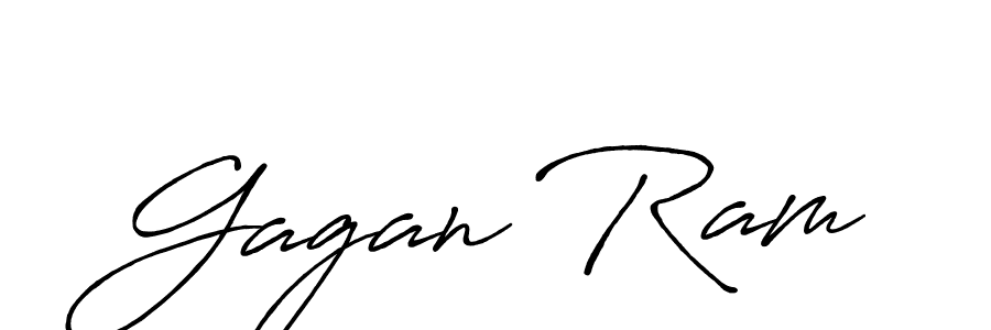How to make Gagan Ram name signature. Use Antro_Vectra_Bolder style for creating short signs online. This is the latest handwritten sign. Gagan Ram signature style 7 images and pictures png