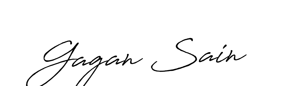 You should practise on your own different ways (Antro_Vectra_Bolder) to write your name (Gagan Sain) in signature. don't let someone else do it for you. Gagan Sain signature style 7 images and pictures png
