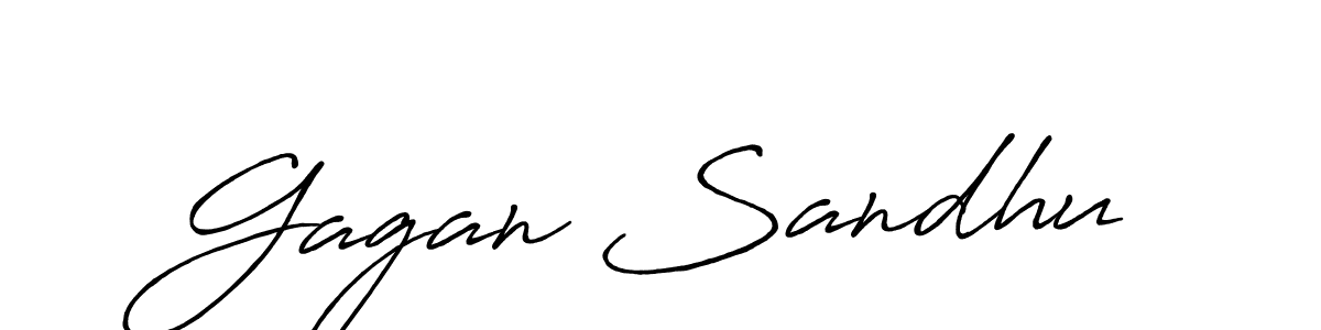 Design your own signature with our free online signature maker. With this signature software, you can create a handwritten (Antro_Vectra_Bolder) signature for name Gagan Sandhu. Gagan Sandhu signature style 7 images and pictures png