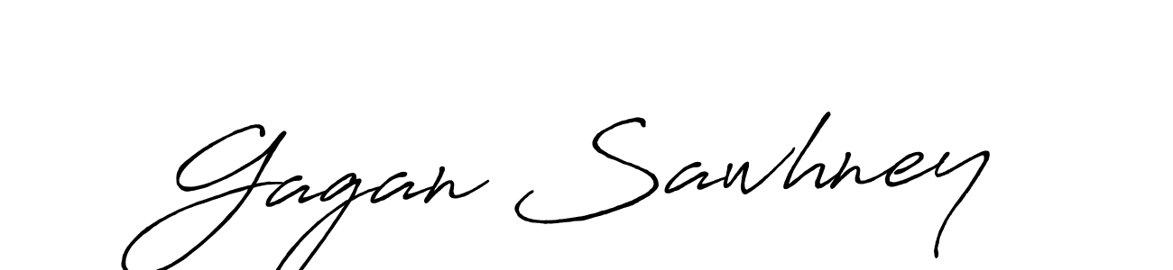 Gagan Sawhney stylish signature style. Best Handwritten Sign (Antro_Vectra_Bolder) for my name. Handwritten Signature Collection Ideas for my name Gagan Sawhney. Gagan Sawhney signature style 7 images and pictures png