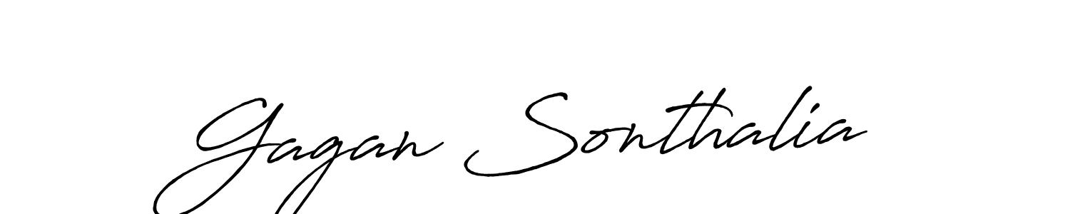 Use a signature maker to create a handwritten signature online. With this signature software, you can design (Antro_Vectra_Bolder) your own signature for name Gagan Sonthalia. Gagan Sonthalia signature style 7 images and pictures png