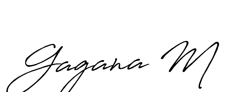 Use a signature maker to create a handwritten signature online. With this signature software, you can design (Antro_Vectra_Bolder) your own signature for name Gagana M. Gagana M signature style 7 images and pictures png