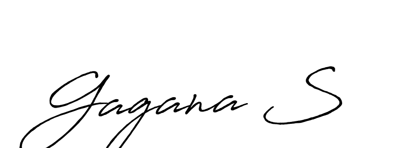 if you are searching for the best signature style for your name Gagana S. so please give up your signature search. here we have designed multiple signature styles  using Antro_Vectra_Bolder. Gagana S signature style 7 images and pictures png