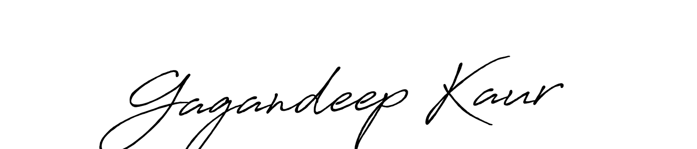 Make a beautiful signature design for name Gagandeep Kaur. With this signature (Antro_Vectra_Bolder) style, you can create a handwritten signature for free. Gagandeep Kaur signature style 7 images and pictures png