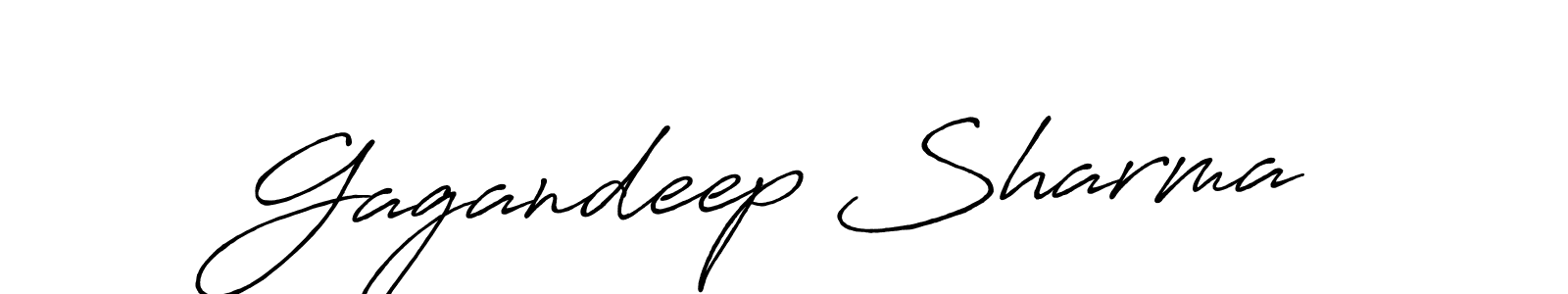 How to make Gagandeep Sharma signature? Antro_Vectra_Bolder is a professional autograph style. Create handwritten signature for Gagandeep Sharma name. Gagandeep Sharma signature style 7 images and pictures png
