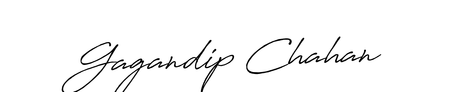 Create a beautiful signature design for name Gagandip Chahan. With this signature (Antro_Vectra_Bolder) fonts, you can make a handwritten signature for free. Gagandip Chahan signature style 7 images and pictures png