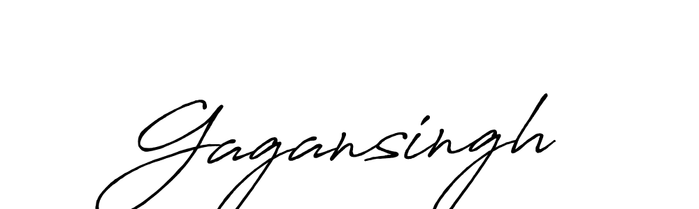 How to make Gagansingh signature? Antro_Vectra_Bolder is a professional autograph style. Create handwritten signature for Gagansingh name. Gagansingh signature style 7 images and pictures png