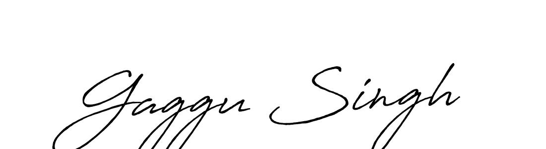 Make a beautiful signature design for name Gaggu Singh. With this signature (Antro_Vectra_Bolder) style, you can create a handwritten signature for free. Gaggu Singh signature style 7 images and pictures png
