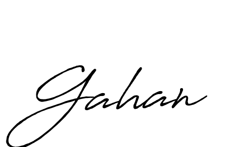 Create a beautiful signature design for name Gahan. With this signature (Antro_Vectra_Bolder) fonts, you can make a handwritten signature for free. Gahan signature style 7 images and pictures png