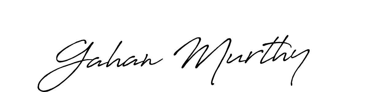 Gahan Murthy stylish signature style. Best Handwritten Sign (Antro_Vectra_Bolder) for my name. Handwritten Signature Collection Ideas for my name Gahan Murthy. Gahan Murthy signature style 7 images and pictures png