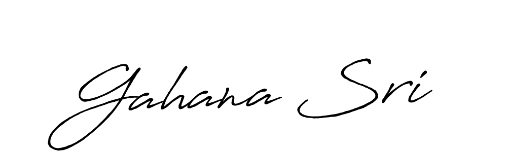 How to make Gahana Sri signature? Antro_Vectra_Bolder is a professional autograph style. Create handwritten signature for Gahana Sri name. Gahana Sri signature style 7 images and pictures png