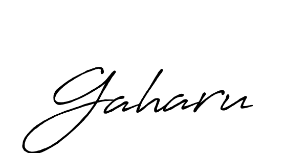 Make a beautiful signature design for name Gaharu. With this signature (Antro_Vectra_Bolder) style, you can create a handwritten signature for free. Gaharu signature style 7 images and pictures png