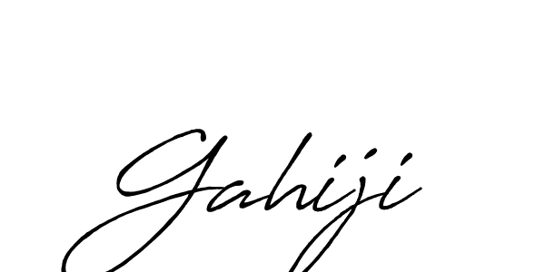 Gahiji stylish signature style. Best Handwritten Sign (Antro_Vectra_Bolder) for my name. Handwritten Signature Collection Ideas for my name Gahiji. Gahiji signature style 7 images and pictures png