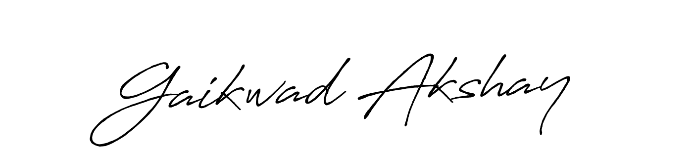 Create a beautiful signature design for name Gaikwad Akshay. With this signature (Antro_Vectra_Bolder) fonts, you can make a handwritten signature for free. Gaikwad Akshay signature style 7 images and pictures png