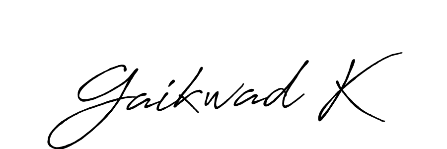 Gaikwad K stylish signature style. Best Handwritten Sign (Antro_Vectra_Bolder) for my name. Handwritten Signature Collection Ideas for my name Gaikwad K. Gaikwad K signature style 7 images and pictures png
